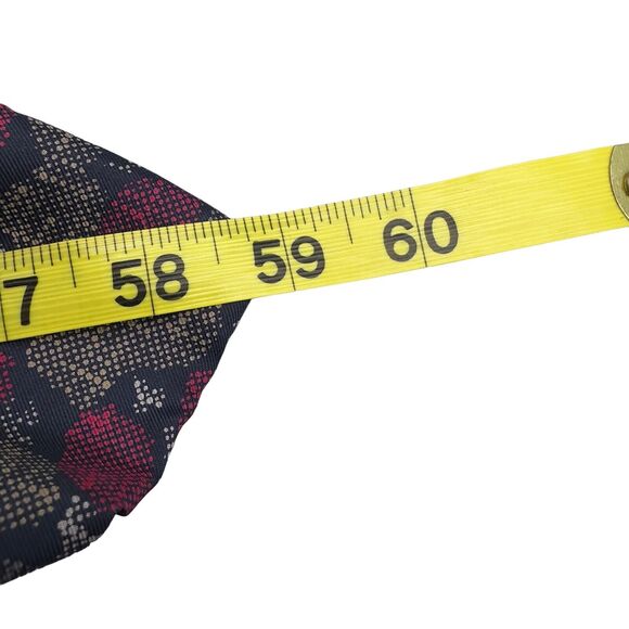 Enrico Coveri Mens Vintage Silk Dress Tie Made in Italy Abstract Floral 59" 3.5" - Picture 10 of 10